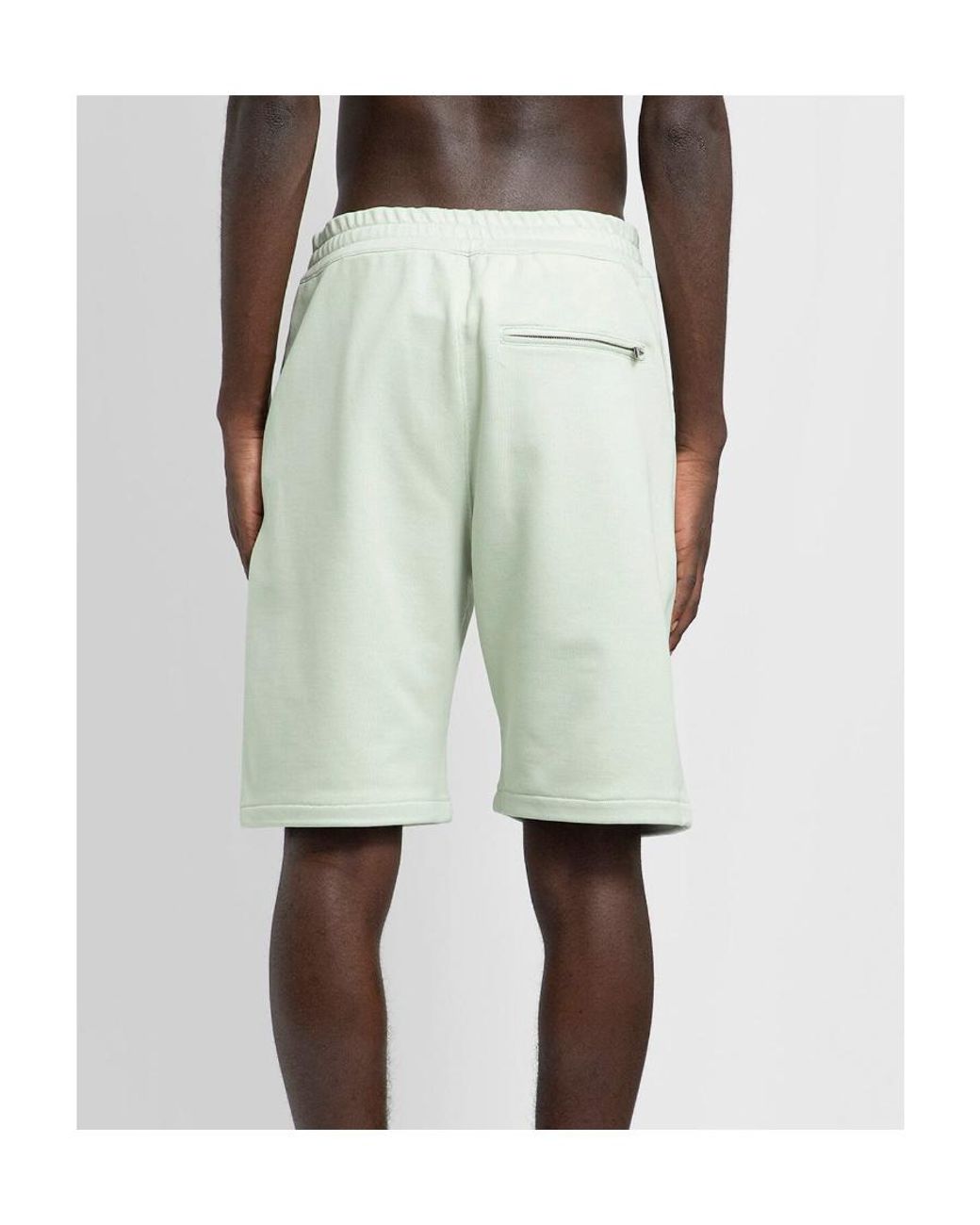 McQueen White Logo Embroidered Bermuda Shorts for men