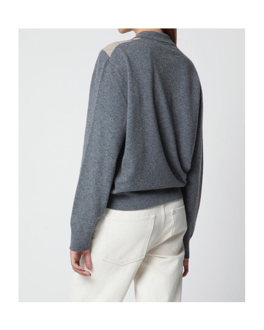 Rohe Blue Long-Sleeved Polo Shirt