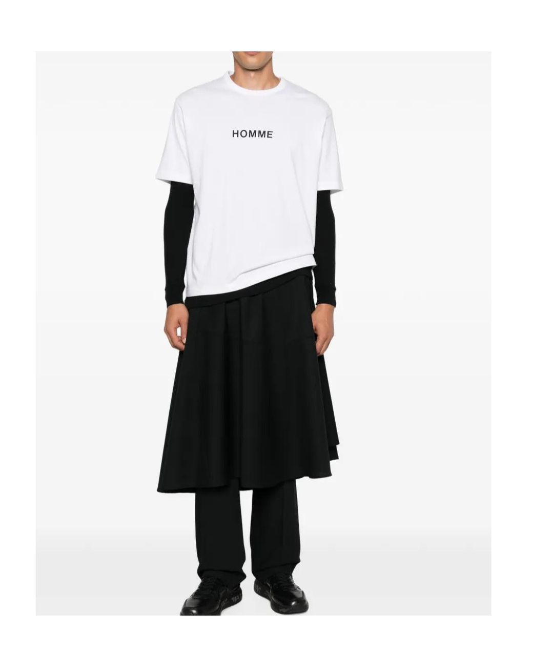Comme des Garçons White Homme Logo-Print T-Shirt for men