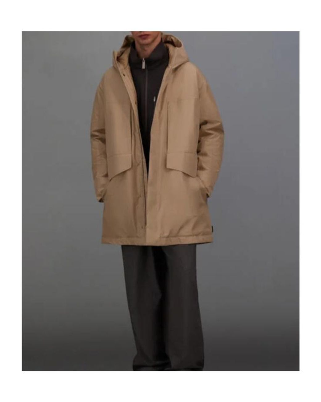 Herno Brown Laminar Short Parka for men