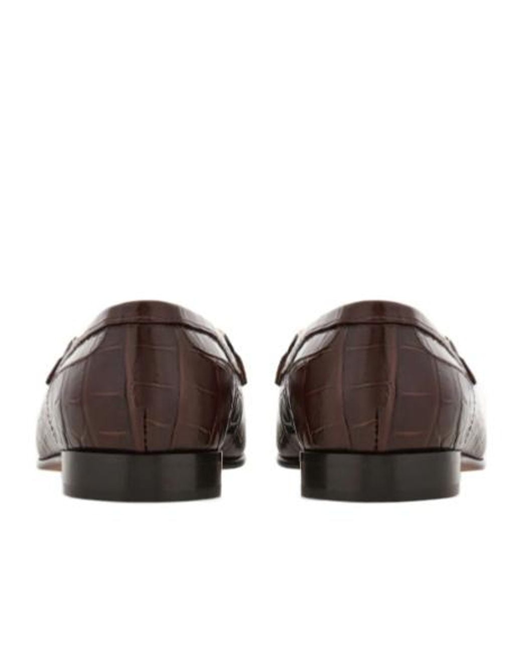 Ferragamo Brown Round-Toe Moccasins