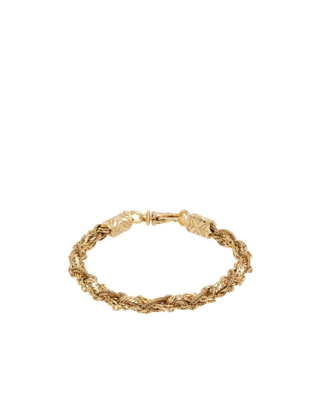 Emanuele Bicocchi Metallic Round Braid Bracelet for men