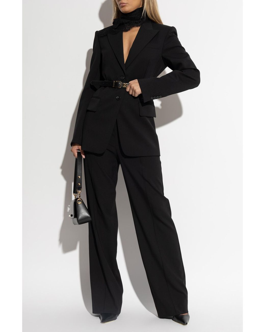 Dolce & Gabbana Black Pressed Crease Pants