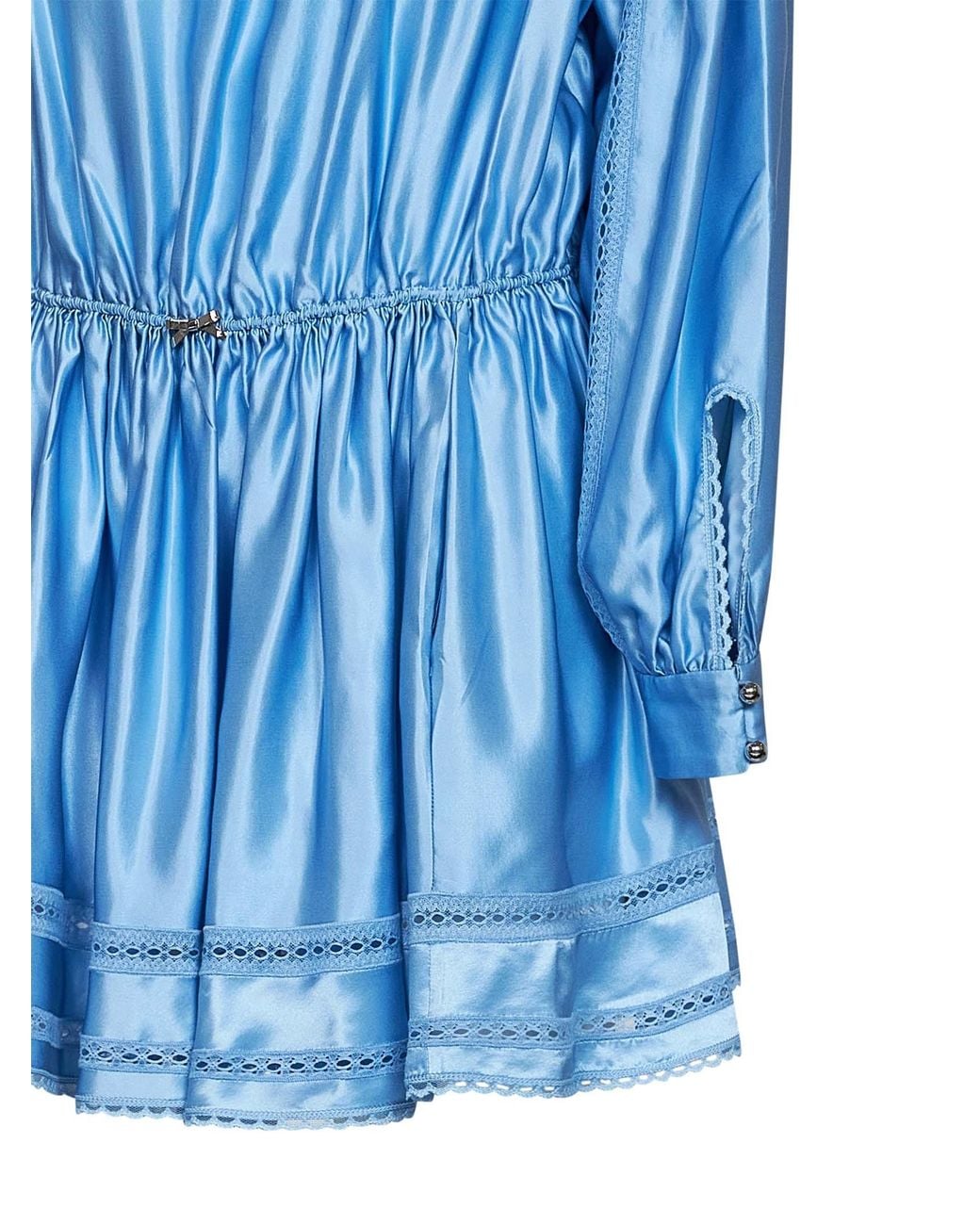 Rabanne Blue Rabanne Lace Trim Mini Dress
