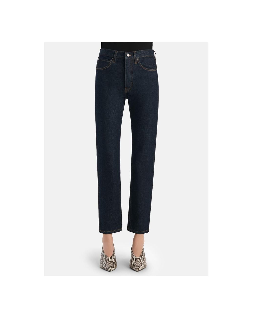 Khaite Blue Straight-Leg Jeans