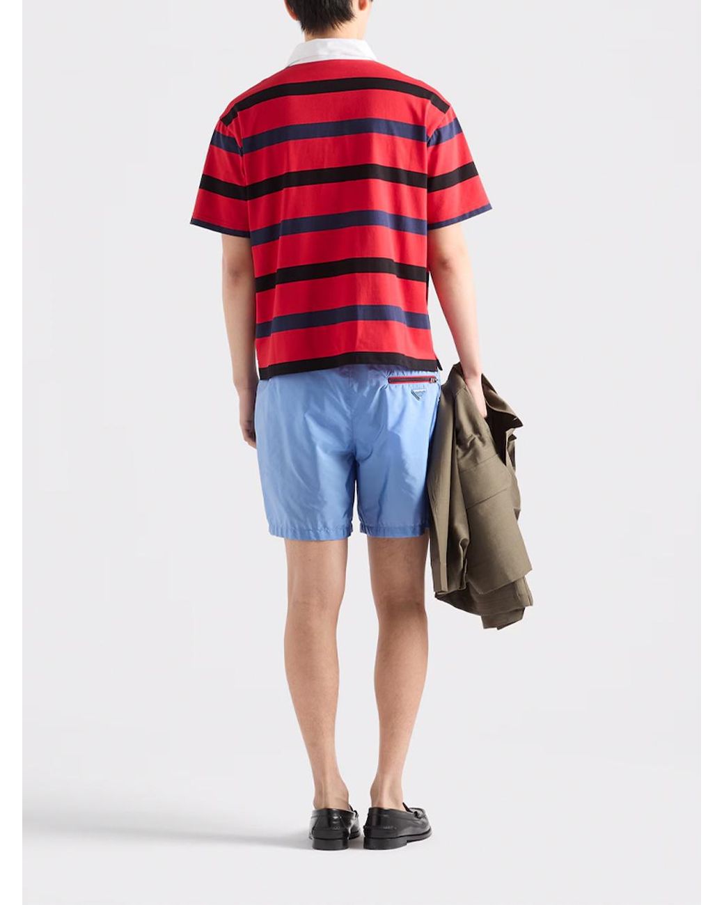 Prada Blue プラダ リナイロン スイムショーツ for men