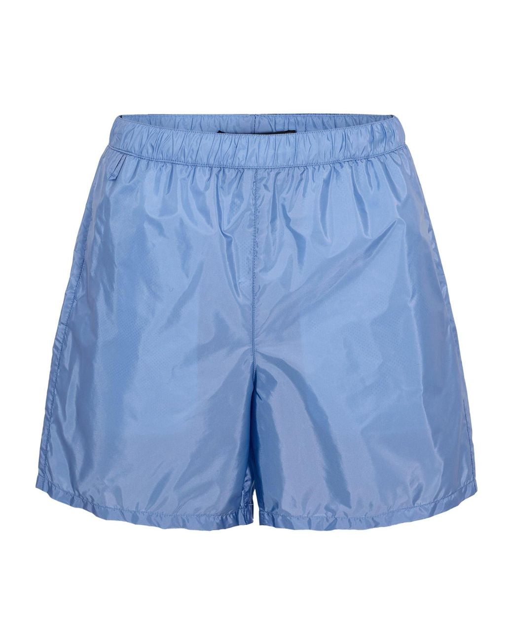 Prada Blue Solid Color Swim Trunks for men
