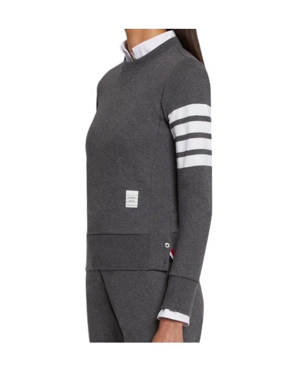 Thom Browne Gray Classic Loopback 4-Bar Sweatshirt