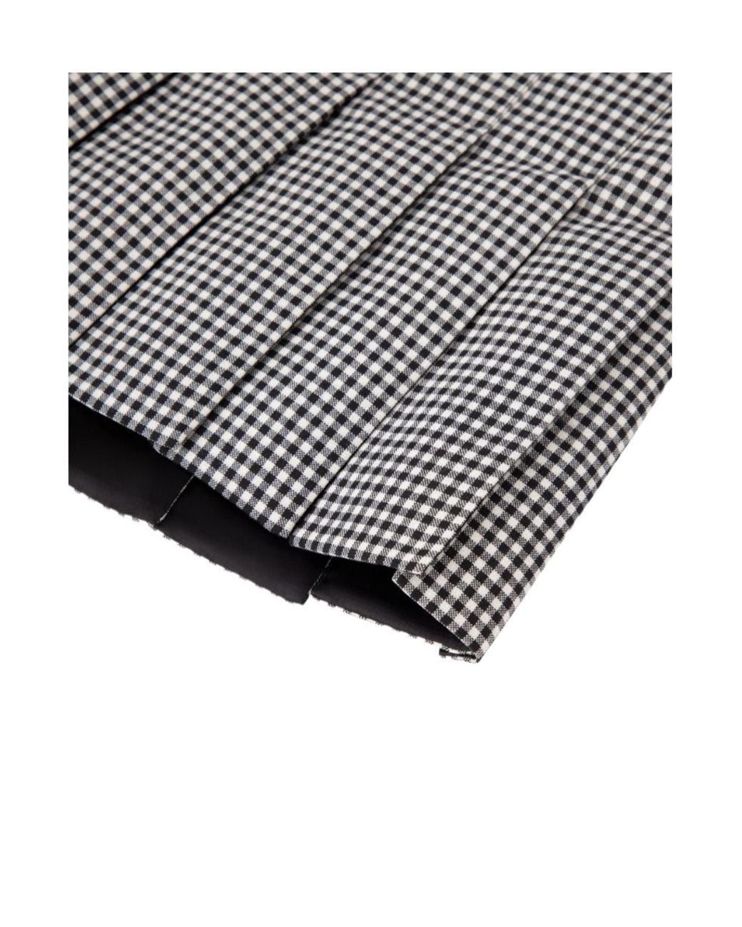 Ferragamo Gray Ferragamo Pleated Checked Skirt