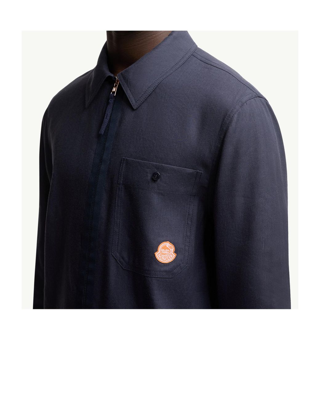 Moncler Blue X Gilga Farm By Donald Glover Linen Blend Shirt for men