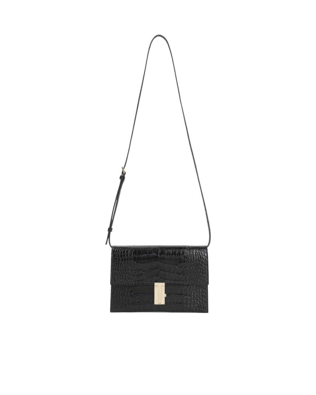 Tom Ford White Mia Crocodile-Effect Leather Mini Bag
