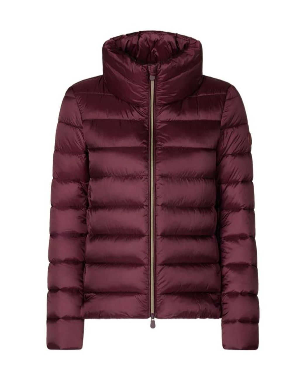 Save The Duck Purple Zip-Up Puffer Jacket