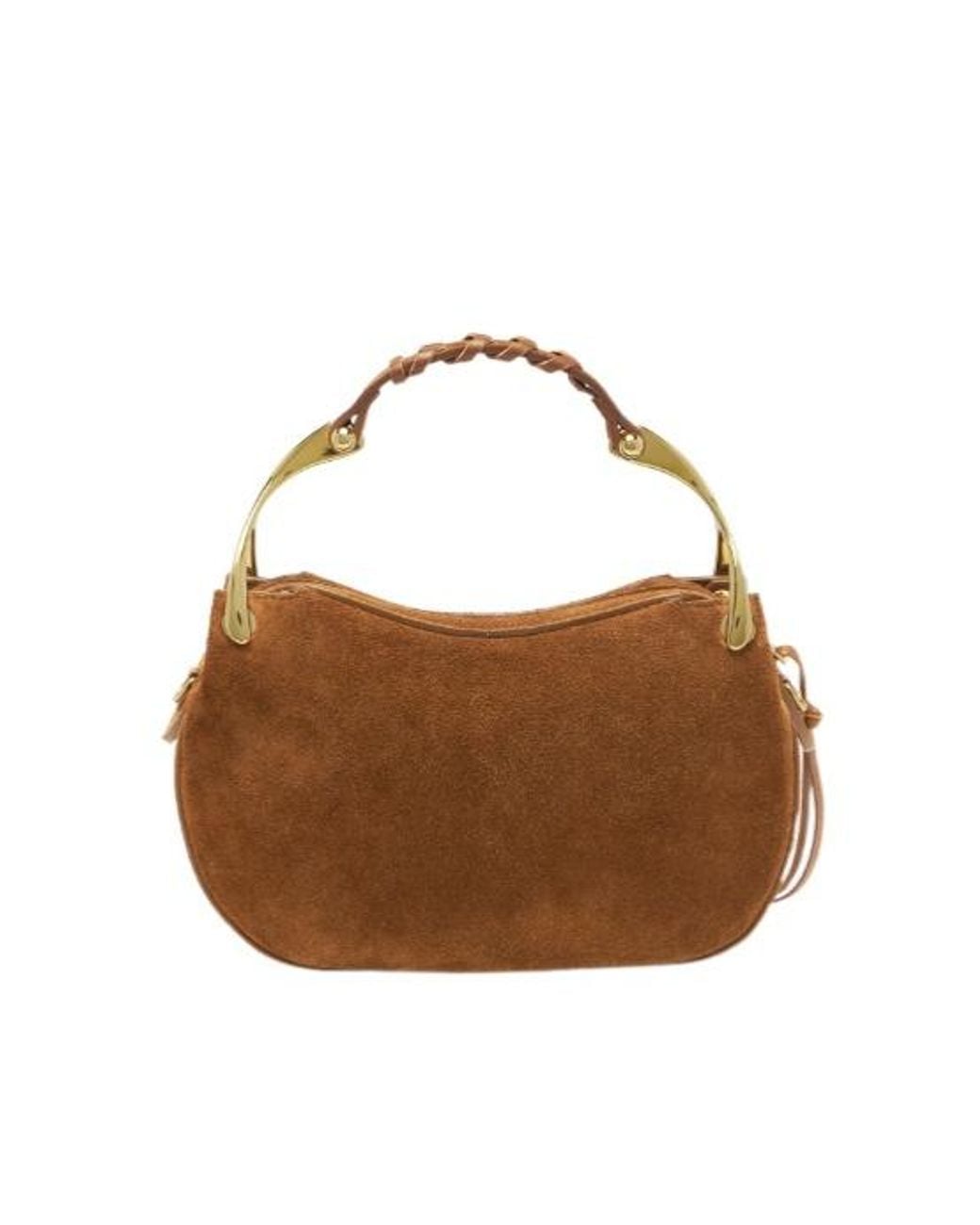 McQueen Brown Wishbone Mini Tote Bag