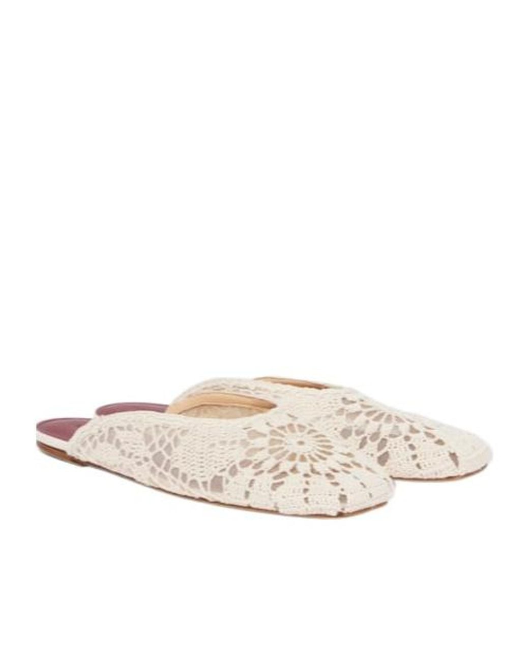 Magda Butrym White Crochet Mules