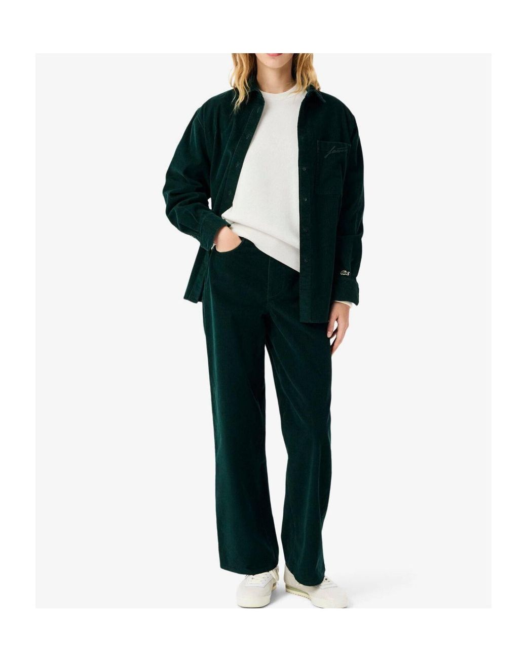 Lacoste Offwhite Crewneck Knit Sweatshirt