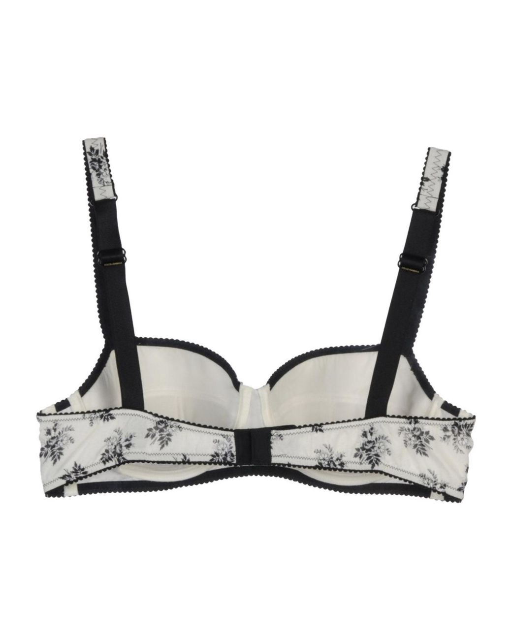 Dolce & Gabbana White Two-Tone Lace Push-Up Bra