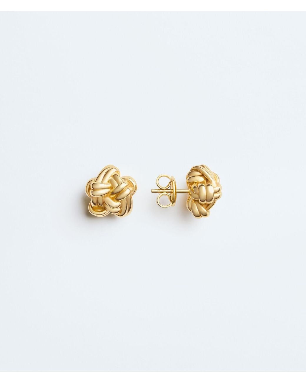 Bottega Veneta Metallic Bijoux Knot Stud Earrings