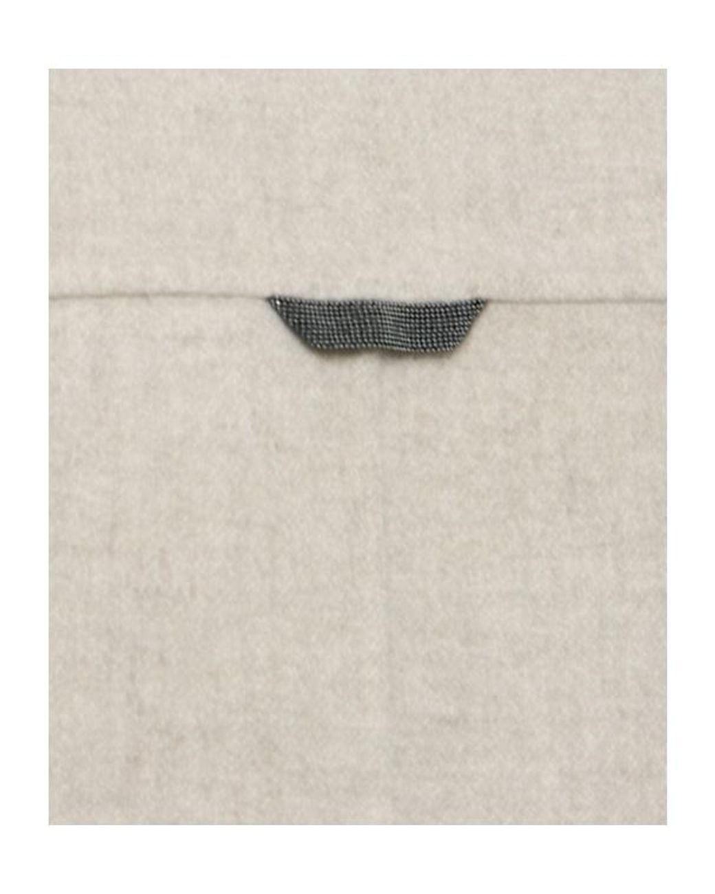Brunello Cucinelli Natural Wool Blend Short Coat