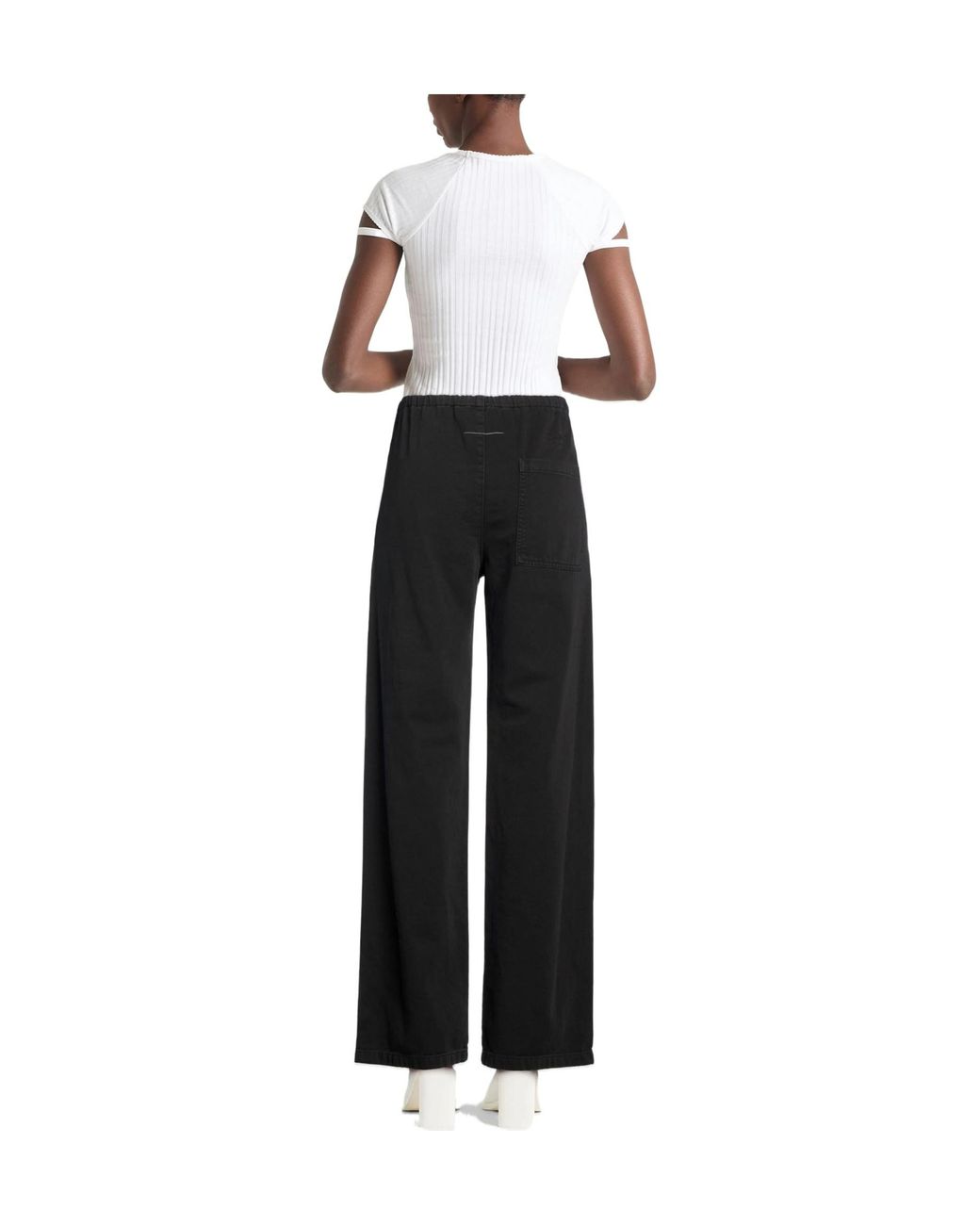 MM6 by Maison Margiela Black Oversized Trousers