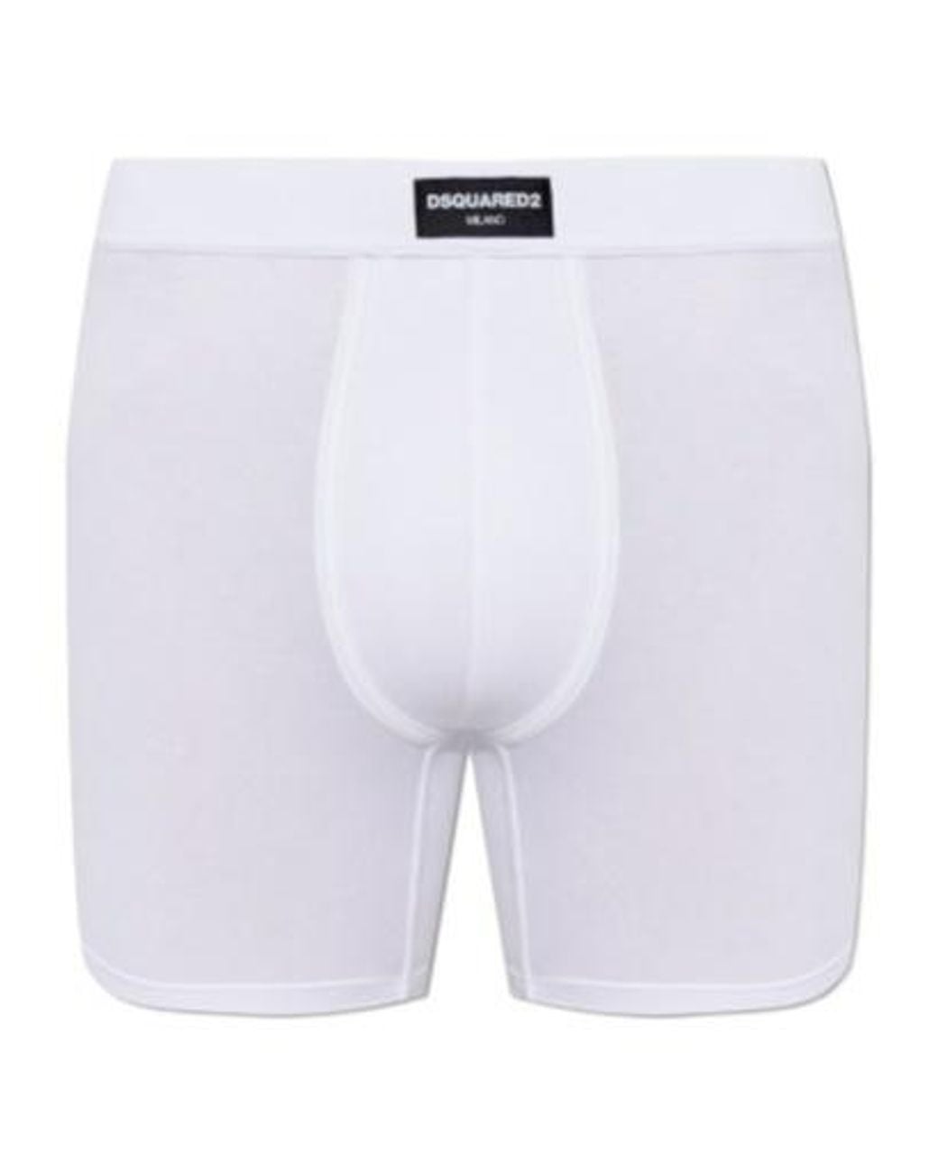 DSquared² White Logo-Patch Boxers for men