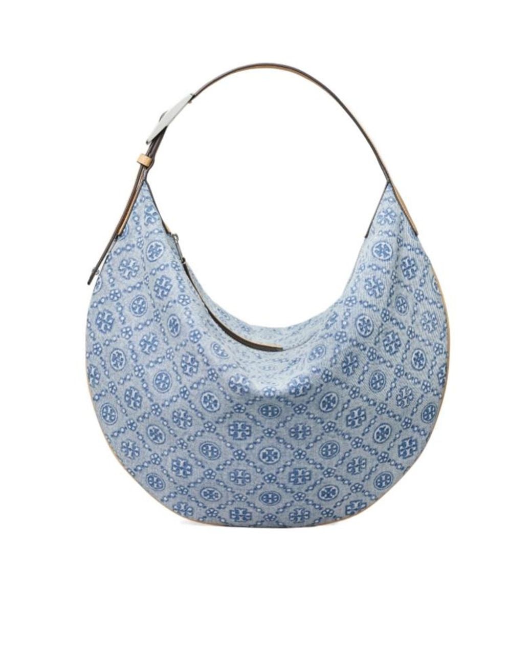 Tory Burch Blue T Monogram Shoulder Bag