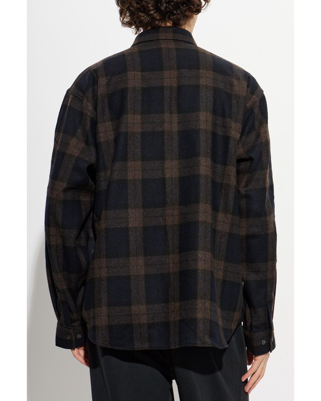 Vetements Black Checked Oversized Shirt for men