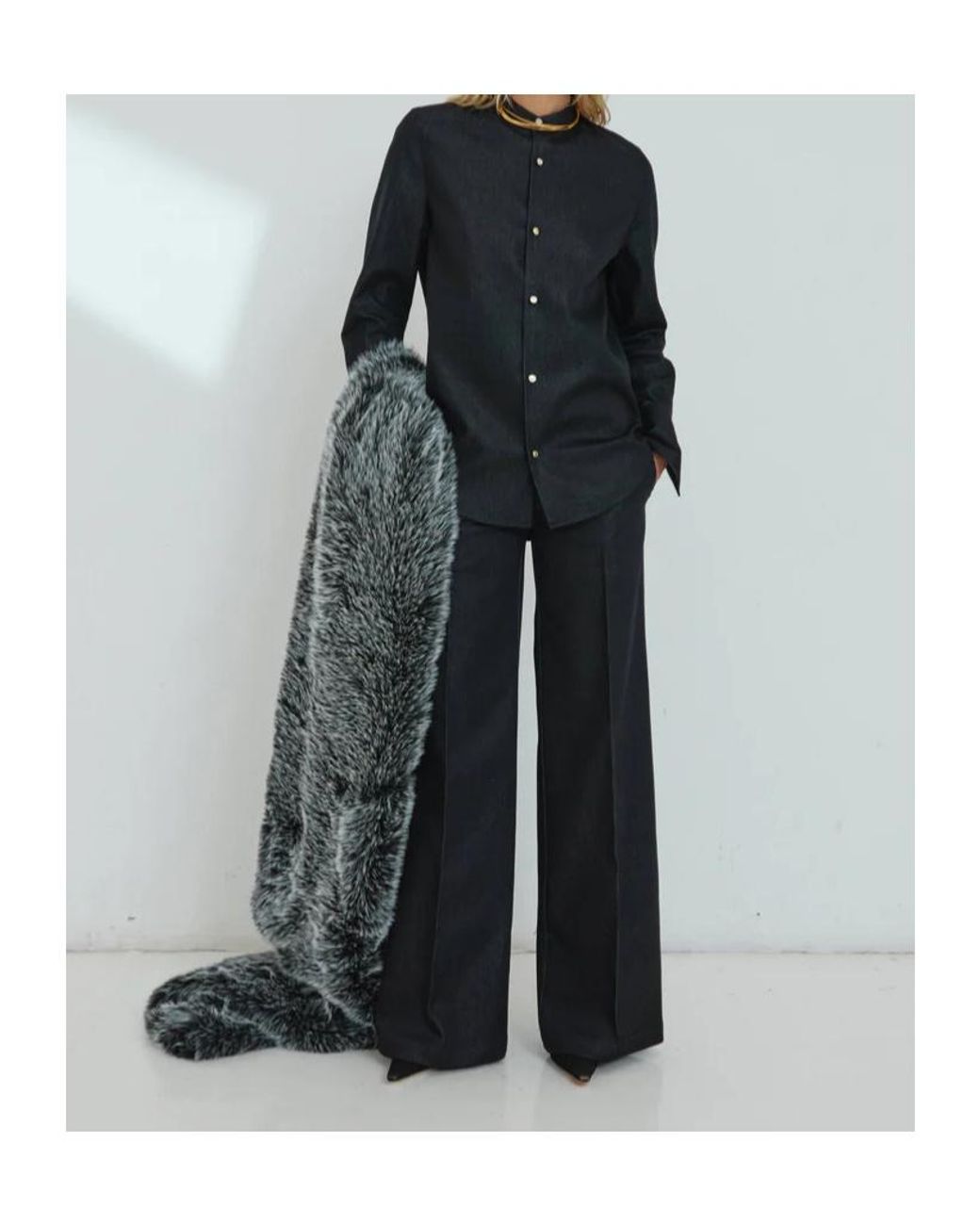 DARKPARK Blue Poppy Flared Pants