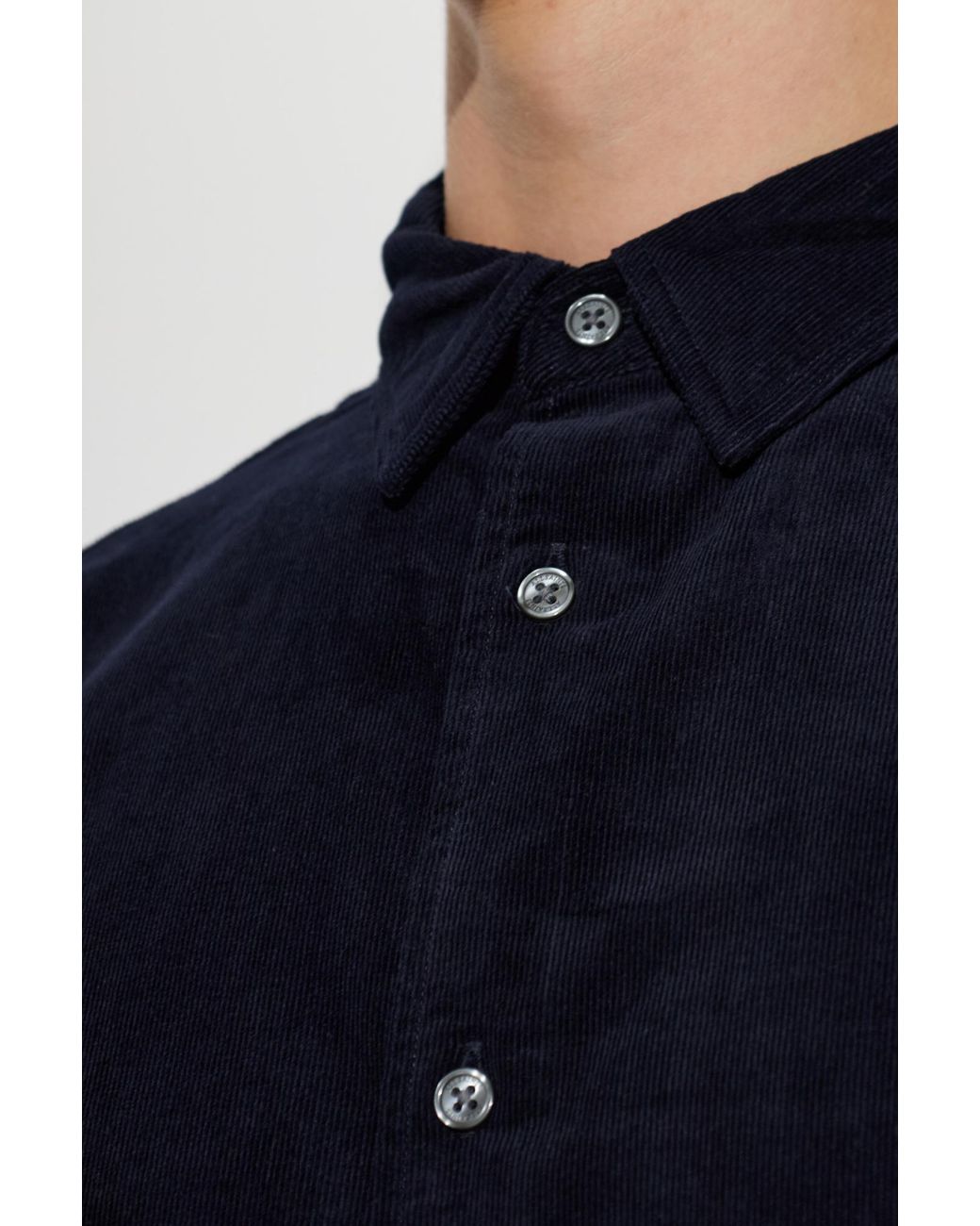 AllSaints Blue Birchwood Corduroy Shirt for men