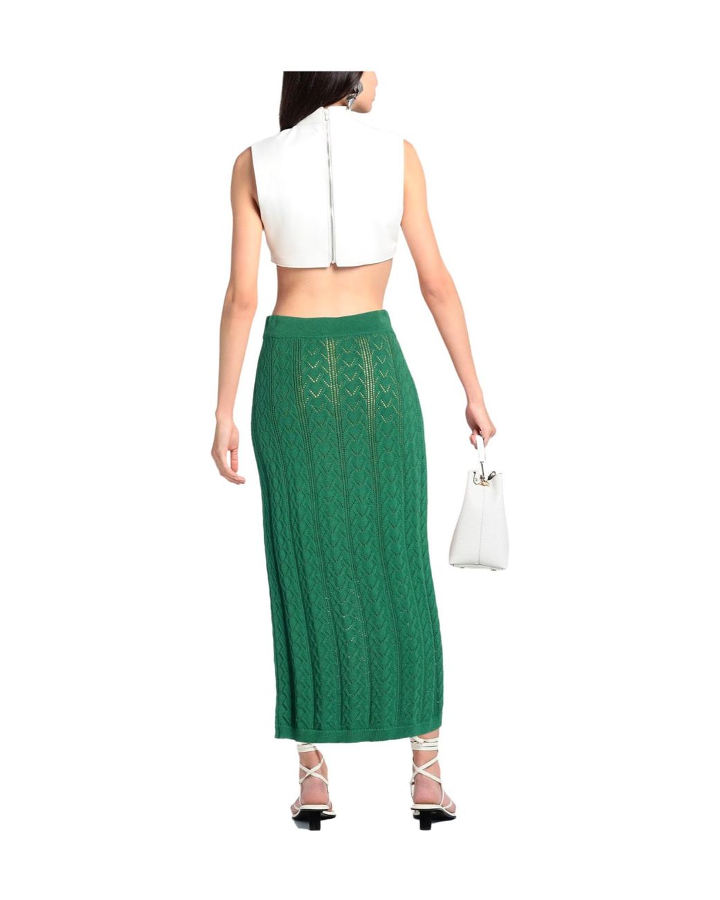 Weekend by Maxmara Green Lightweight Comfortable Straight Knit Dress