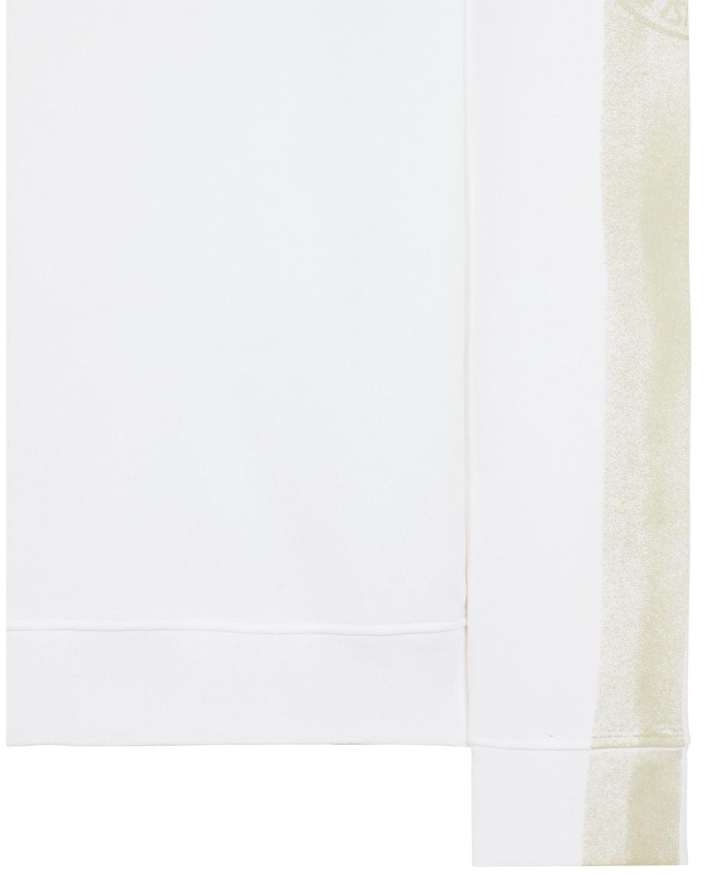 Stone Island White Logo Printed Crewneck Sweatshirt for men