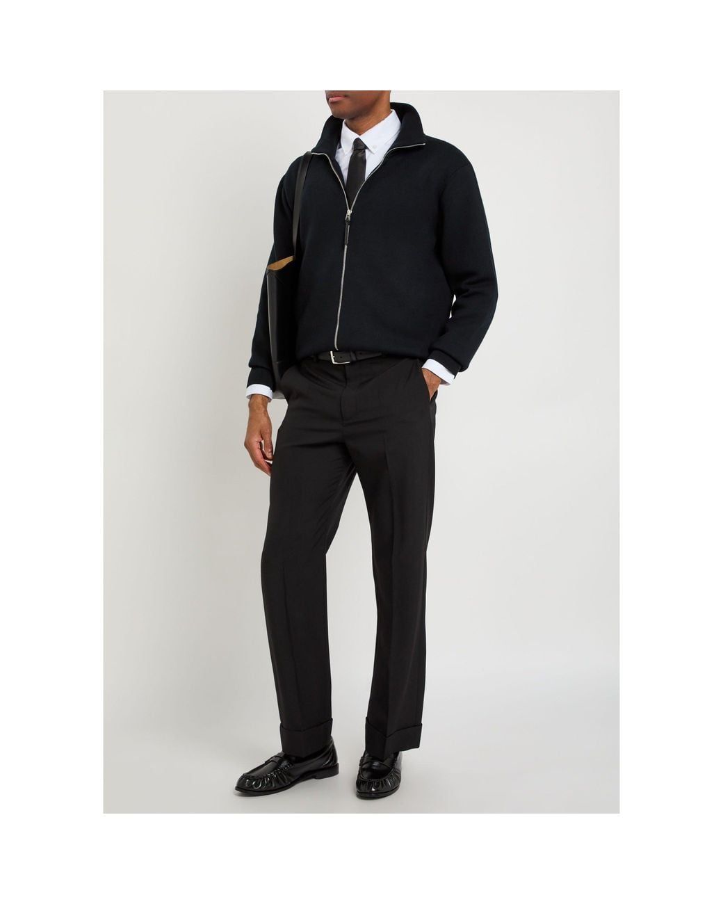 Tom Ford Black Simple Wool Jacket for men