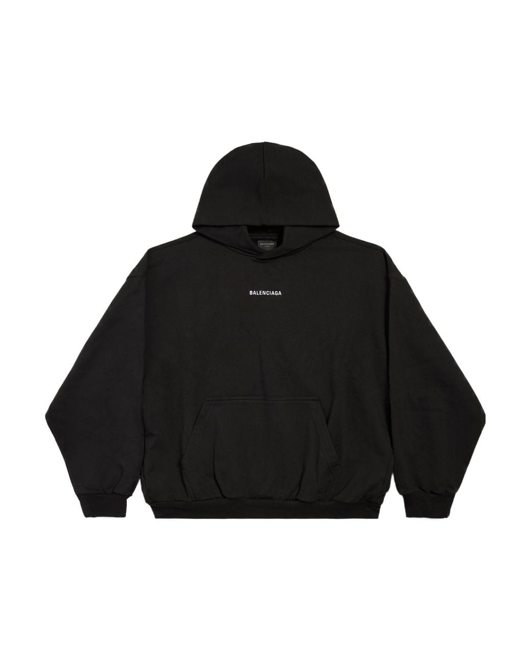 Balenciaga Black New Back Medium Fit Hoodie for men