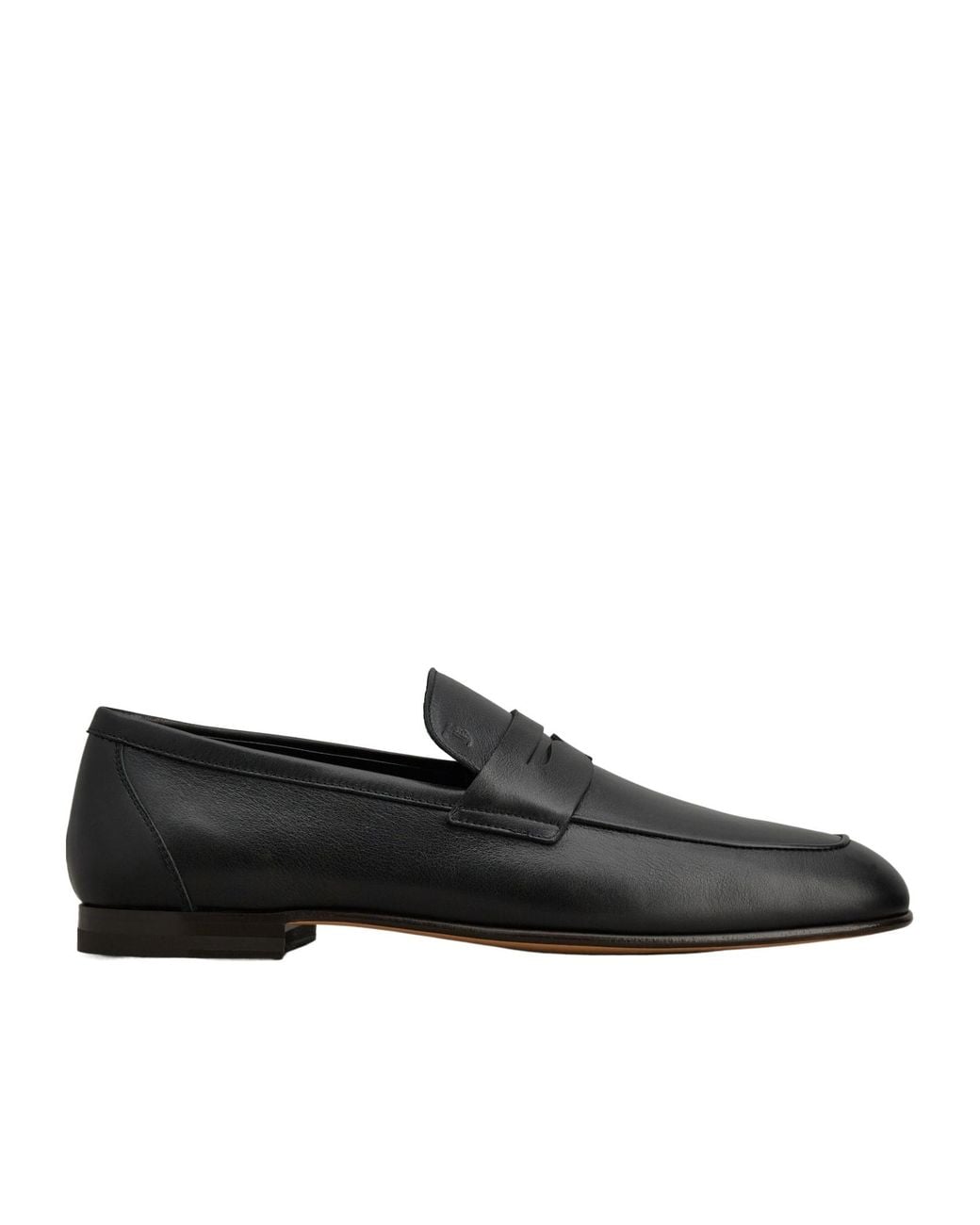 Tod's Black Round Toe Slip-On Loafers for men