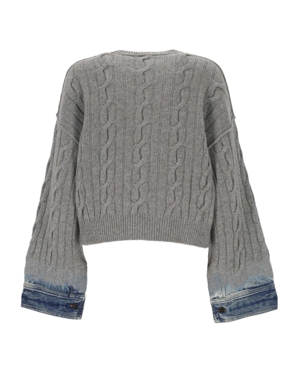 Haikure Gray Karine Pollock Cropped Knitted Sweater