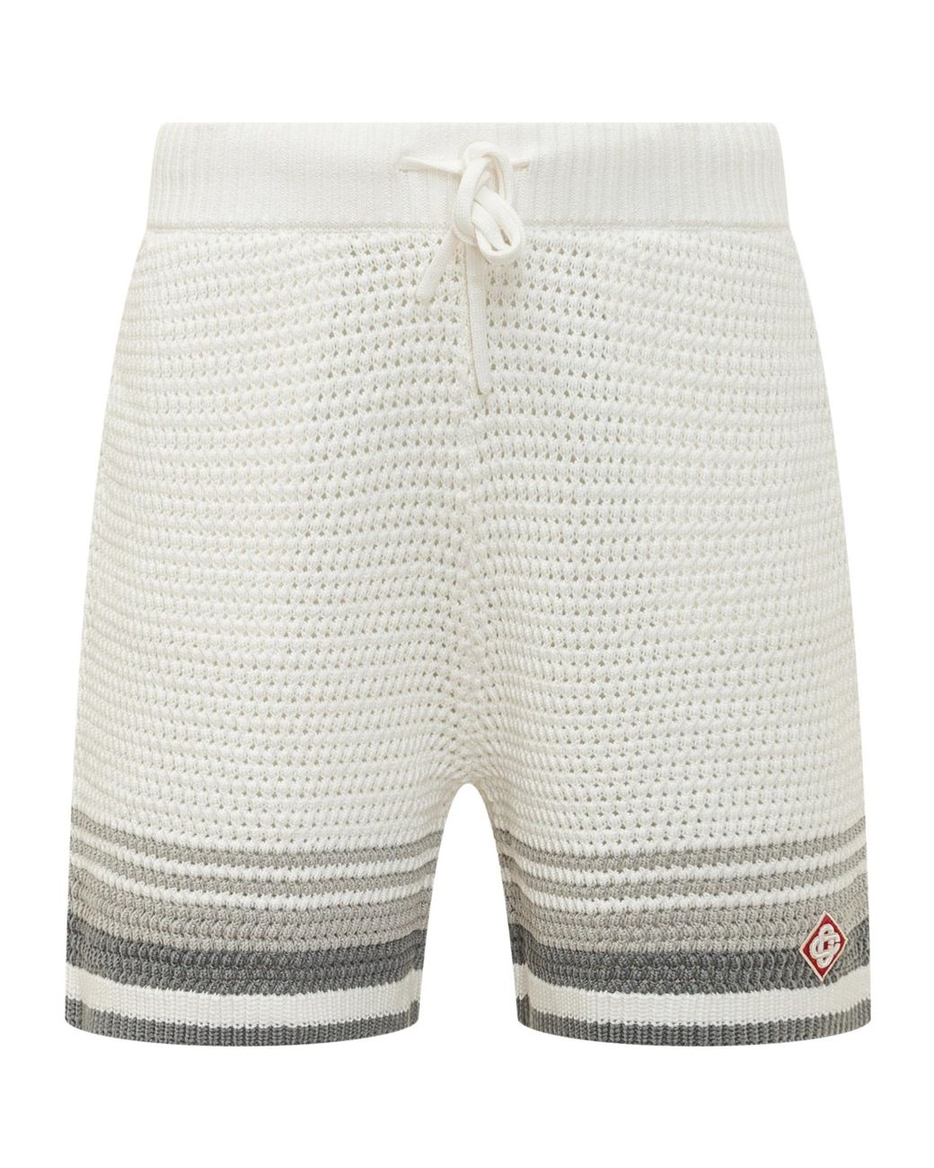 Casablanca Gray Stripe Detailed Drawstring Shorts for men