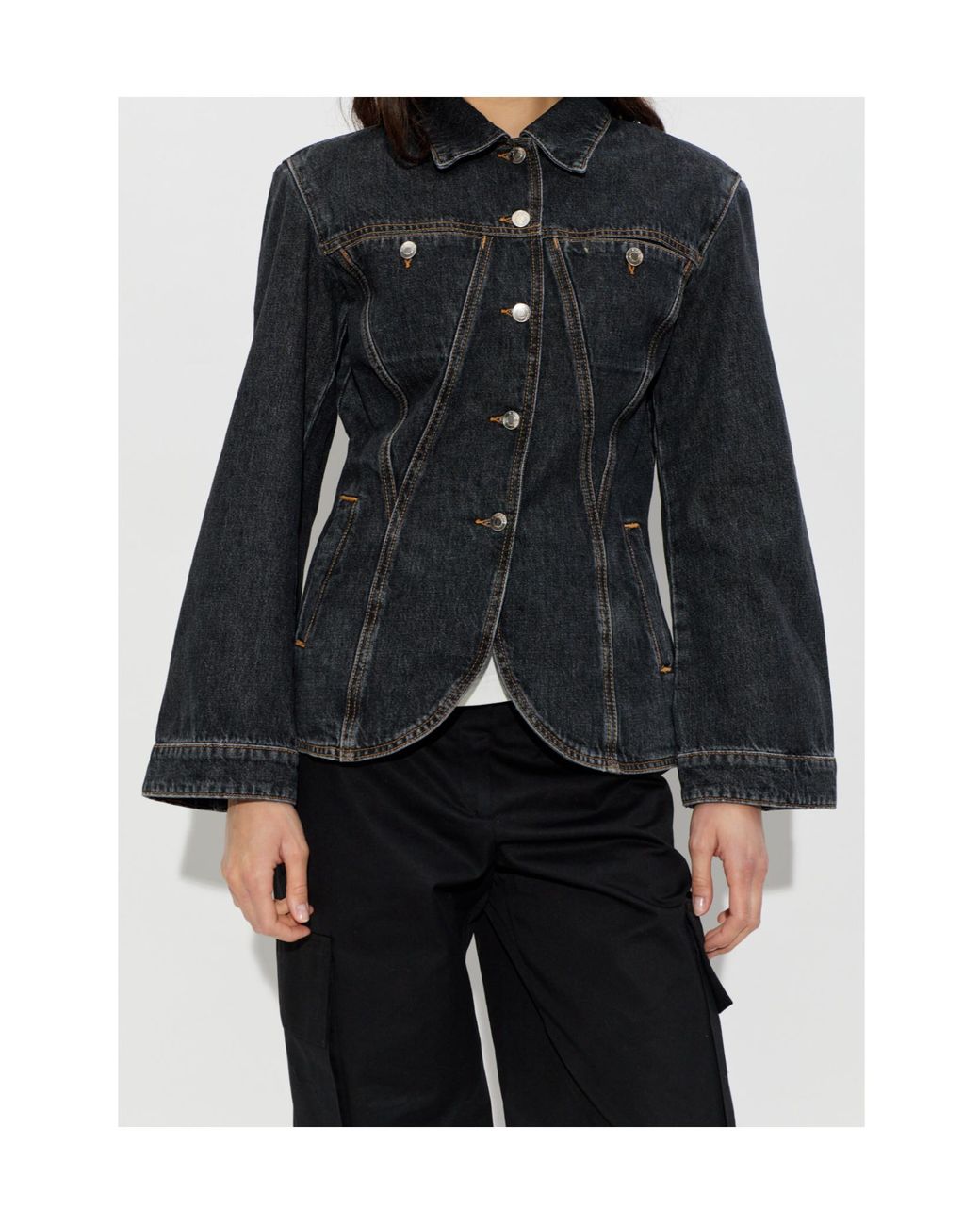 IRO Black Long-Sleeved Denim Jacket
