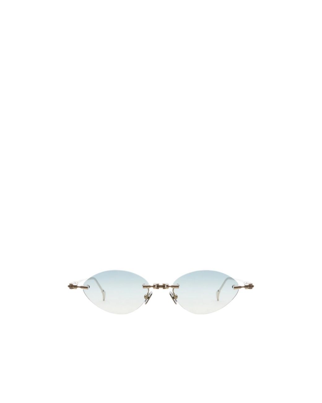 Kuboraum White Rimless Sunglasses for men