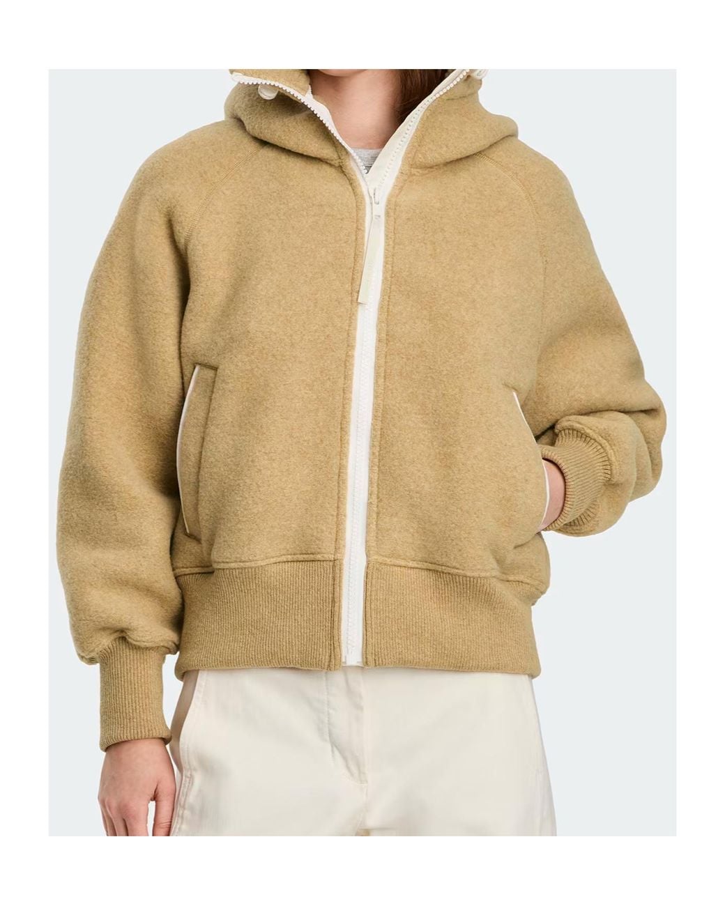 Canada Goose Natural Zip-Up Hooded Hoodie