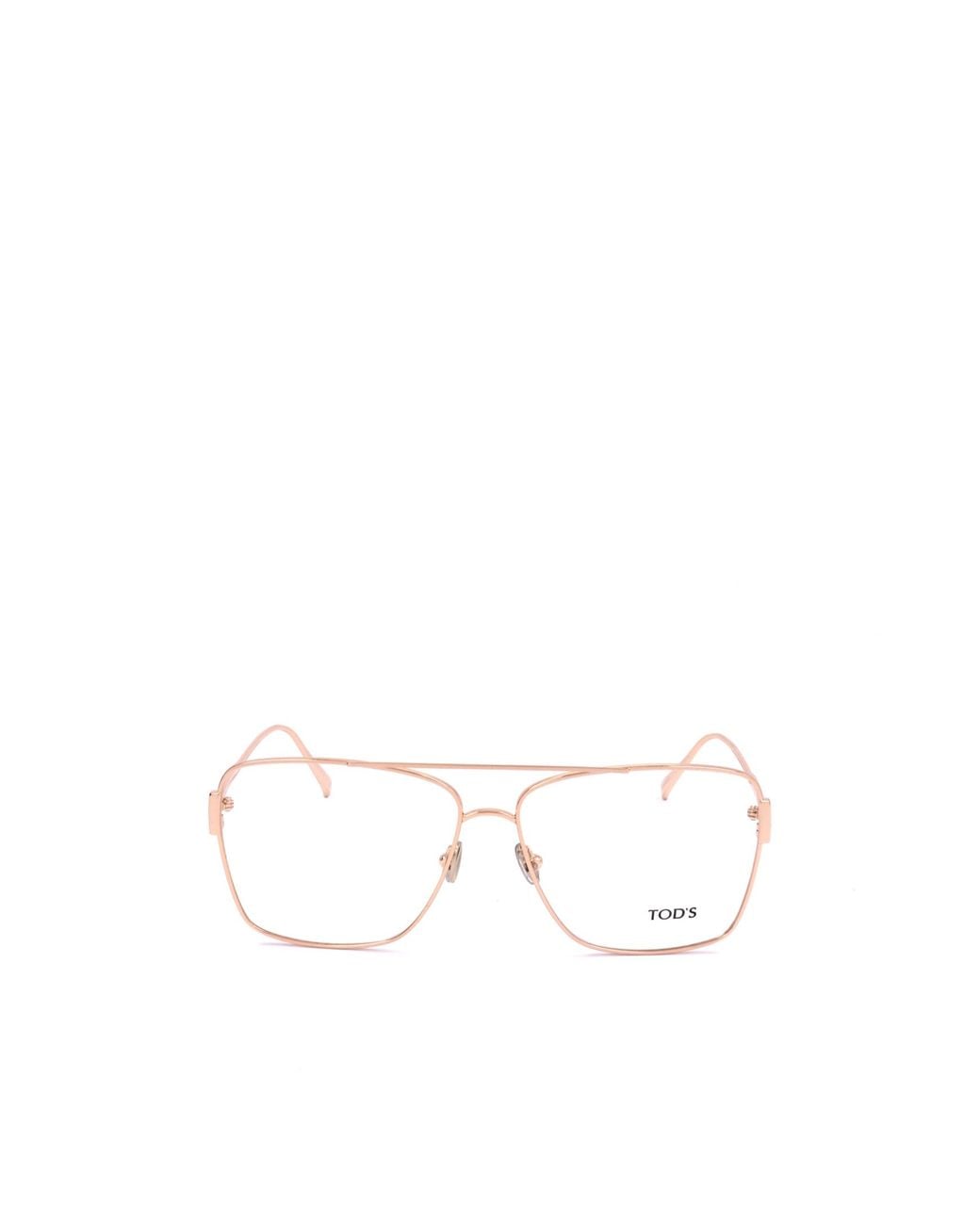 Tod's White Geometric Frame Optical Glasses