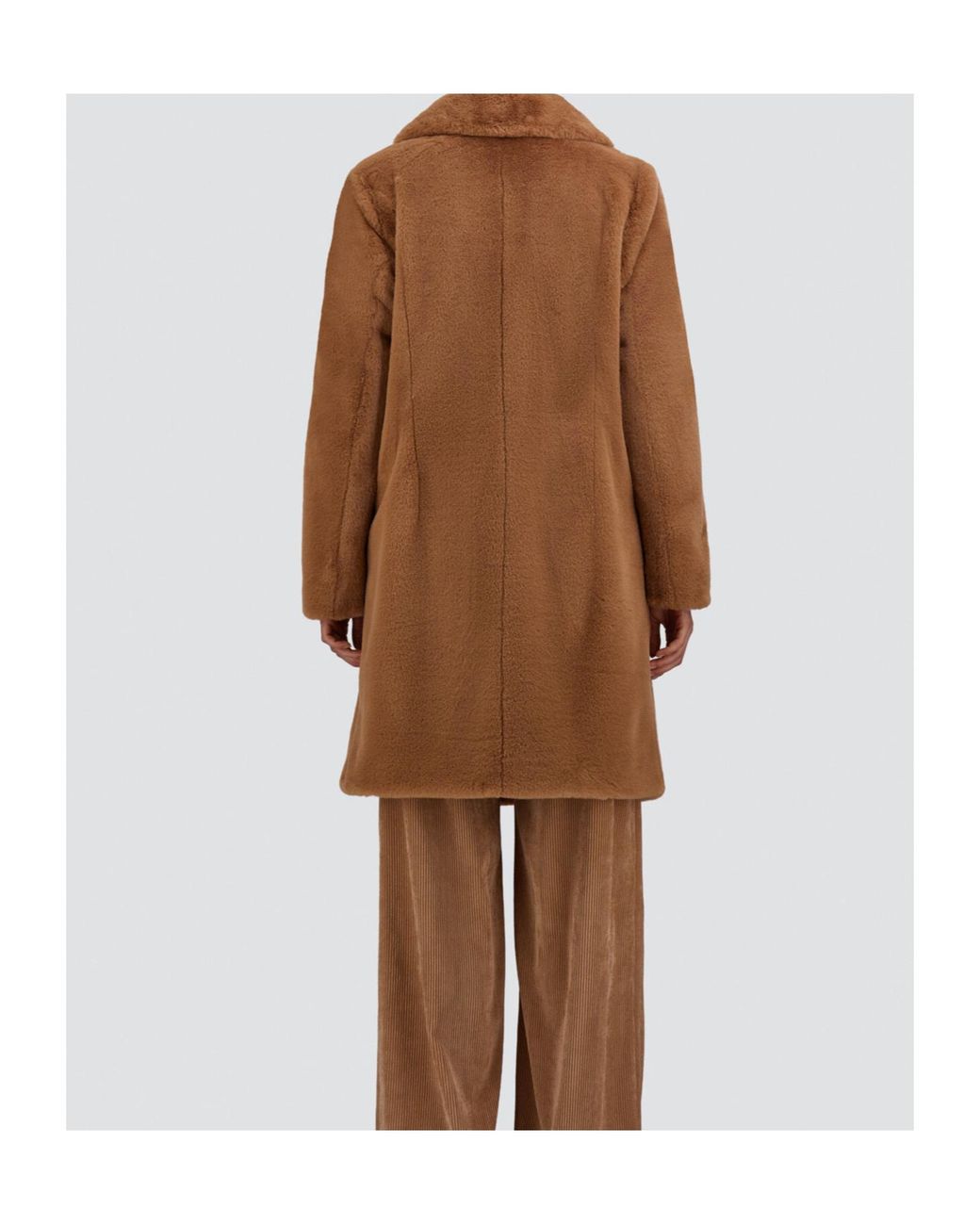 Herno Brown Alpaca Jacket With Fringing