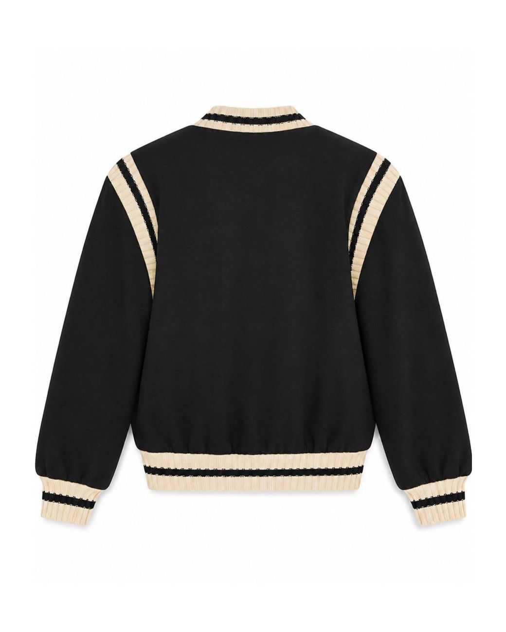 MSGM Black Logo-Detailed Bomber Jacket