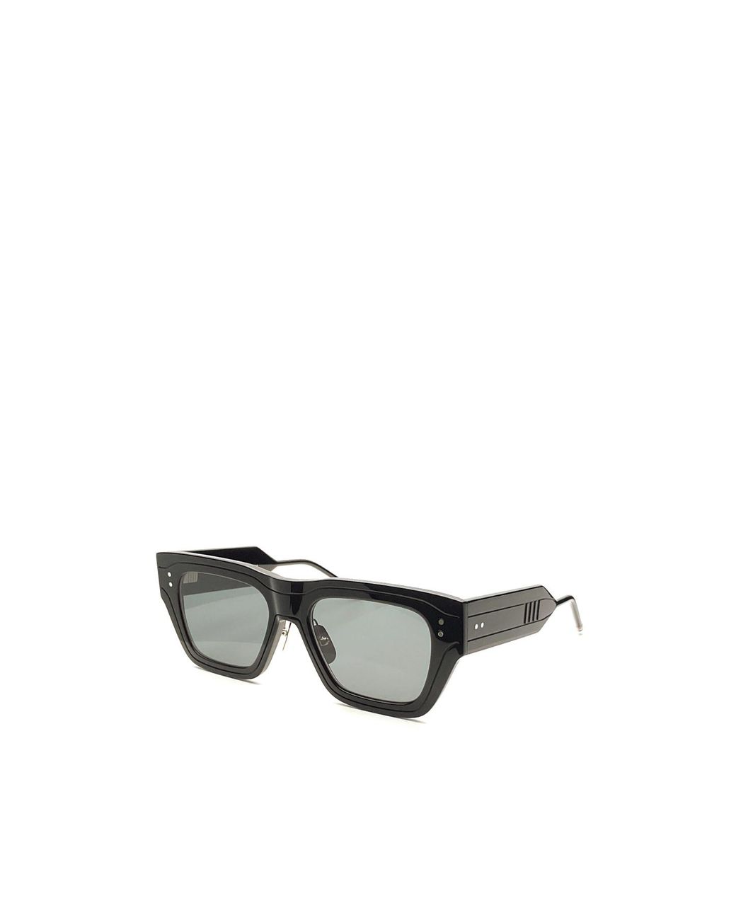 Thom Browne White Eyewear Rectangle Frame Sunglasses