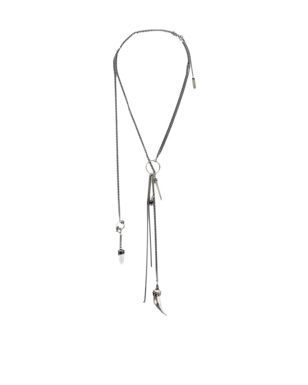 Ann Demeulemeester White Ellsu Necklace for men