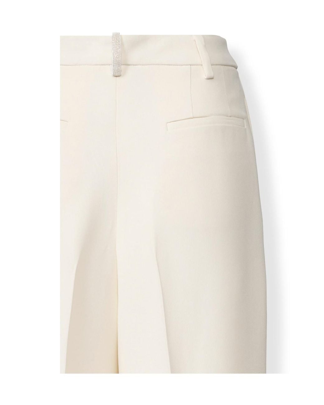 Fabiana Filippi White Straight-Leg Casual Trousers