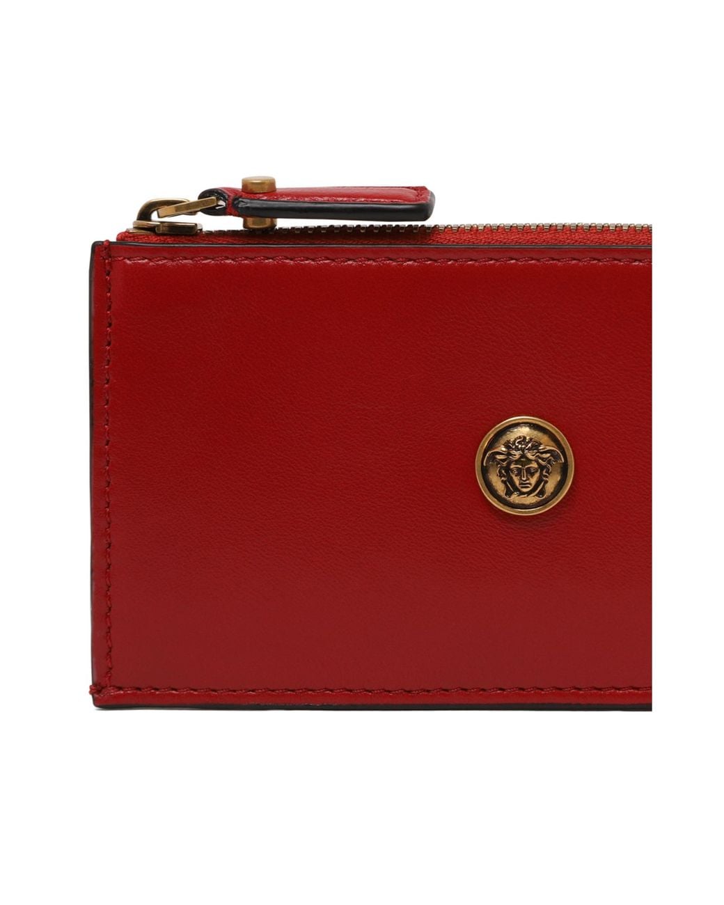 Versace Red Medusa Zip Wallet