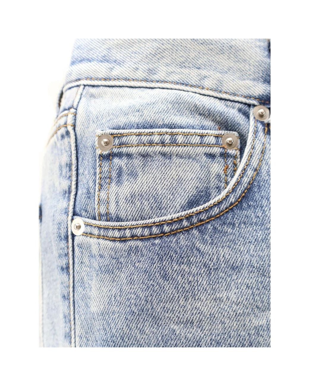 TONYWACK Blue Raw-Hem Flared Jeans for men