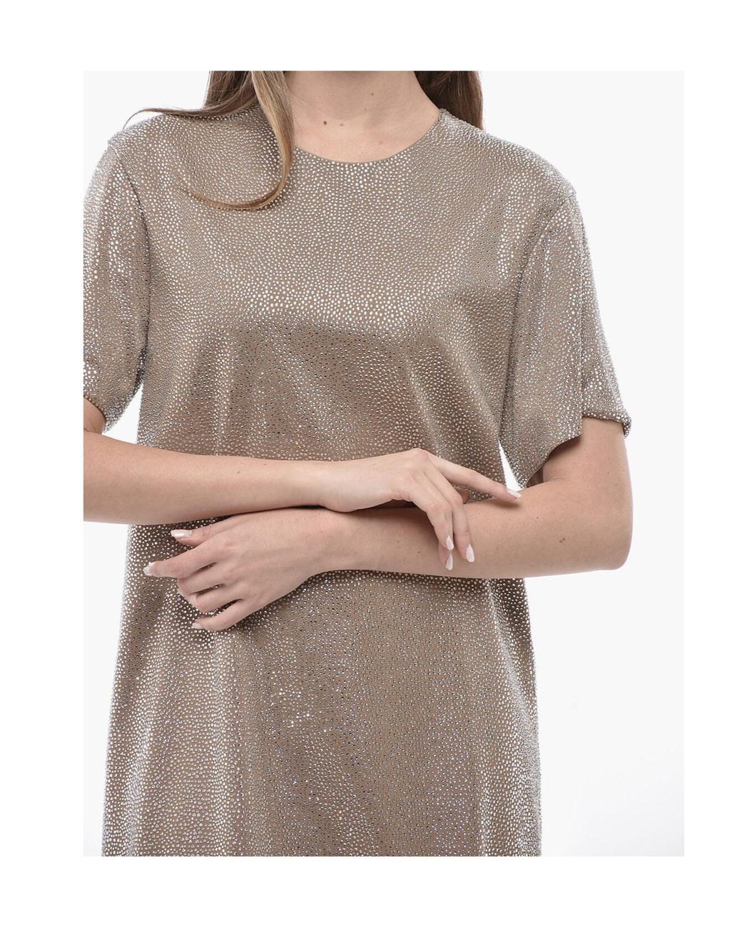 GIUSEPPE DI MORABITO Multicolor Rhinestone Mini Dress