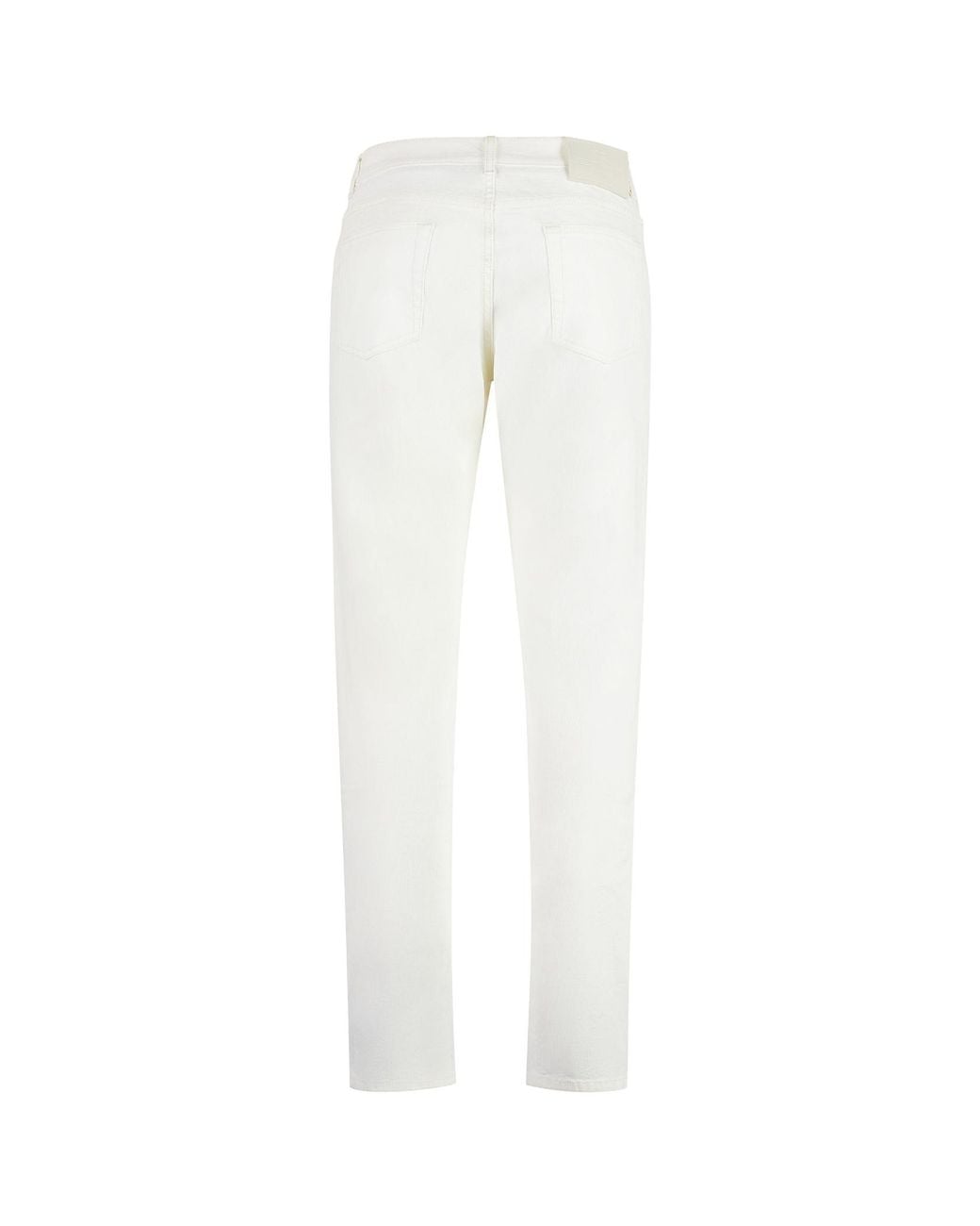 Etro White Logo Patch Straight Leg Jeans for men