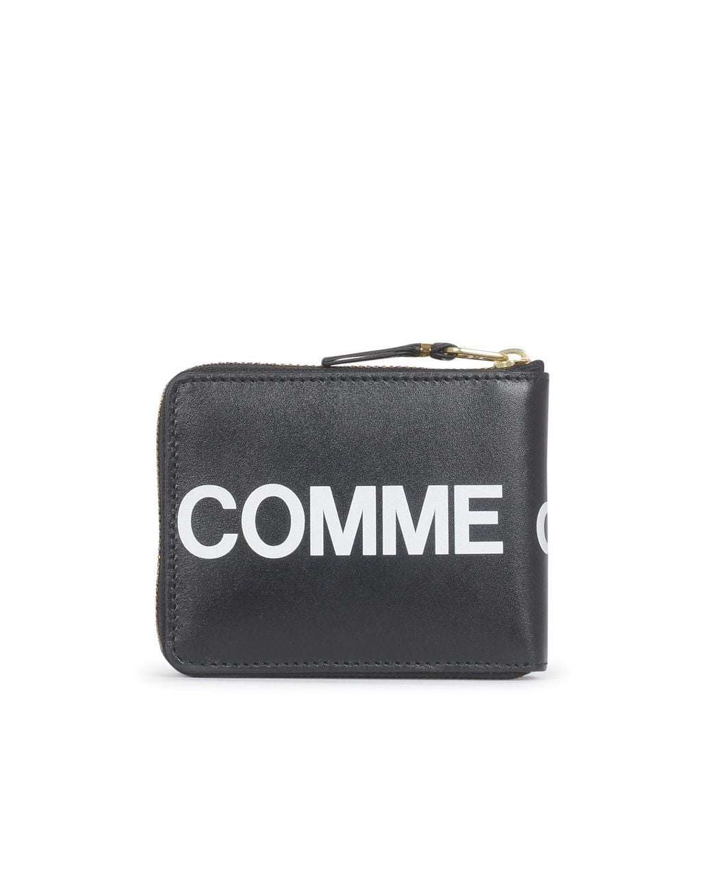 Comme des Garçons Black Comme Des Garçons Wallet Logo Printed Zip-Around Wallet for men