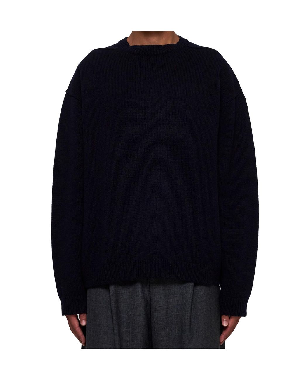 Studio Nicholson Blue Crewneck Knitted Jumper for men